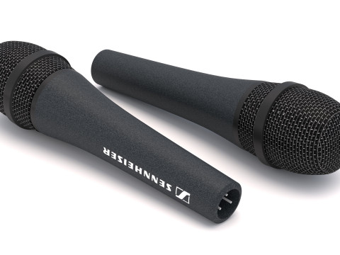 Вокальный микрофон Sennheiser E845 3D Модель