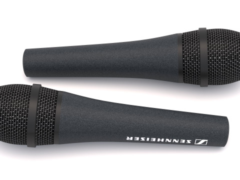 Вокальный микрофон Sennheiser E845 3D Модель