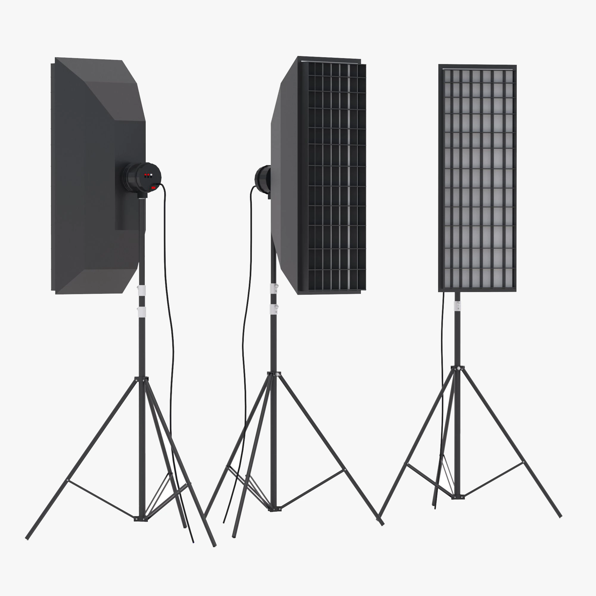 Lampu Studio Softbox 02 Model 3D .c4d .max .obj .3ds .fbx .stl .blend 