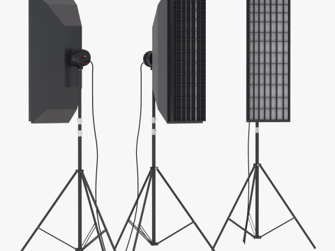 Lampu Studio Softbox 02 Model 3D