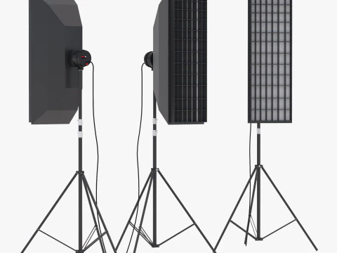 Softbox Studio Light 02 3D Model