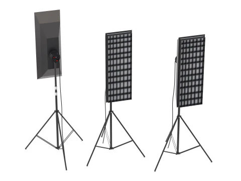 Lampu Studio Softbox 02 Model 3D