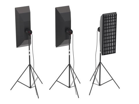 柔光箱影室灯 02 3D 模型