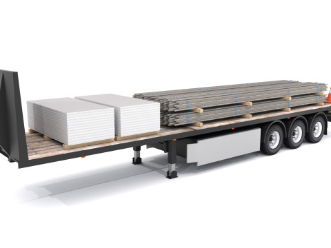 Промисловий трейлер 03 3D Модель