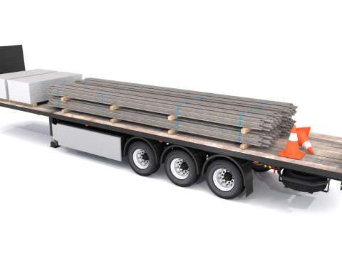 Промисловий трейлер 03 3D Модель