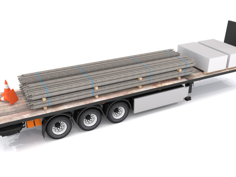 Промисловий трейлер 03 3D Модель