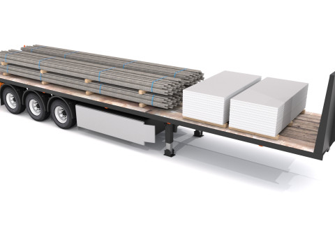 Промисловий трейлер 03 3D Модель