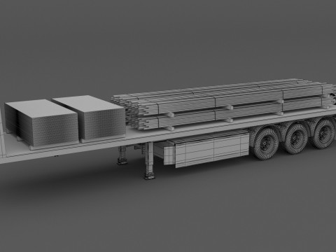 Промисловий трейлер 03 3D Модель