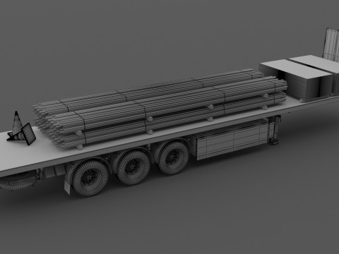 Промисловий трейлер 03 3D Модель
