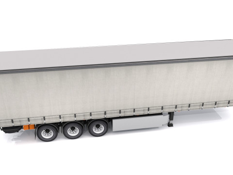 Oplegger open gordijn 3D Model