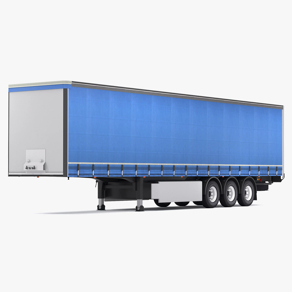 Semi Trailer Curtainsider 2 3D Model .c4d .max .obj .3ds .fbx .stl .blend 