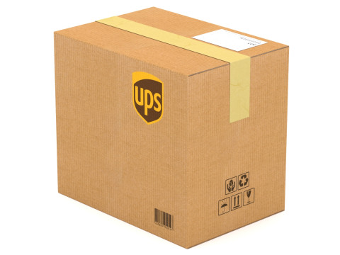 Kotak Karton UPS Model 3D