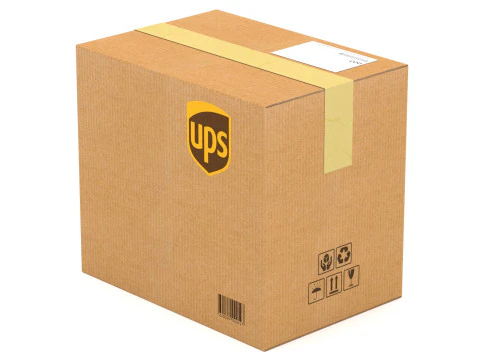 UPS Cardboard Box 3D Model