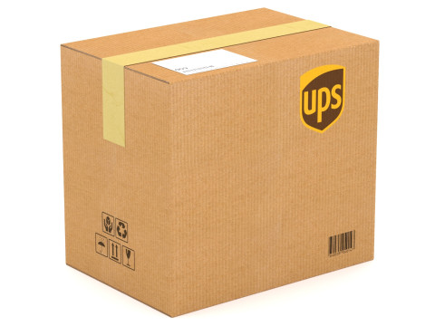 Kotak Karton UPS Model 3D
