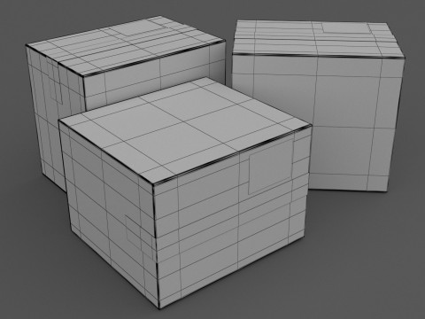 Kotak Karton UPS Model 3D