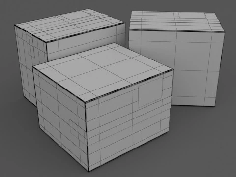 UPS Cardboard Box 3D Model
