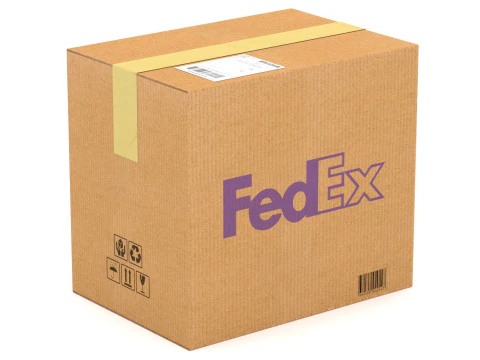 Pudełko kartonowe Fedex Model 3D