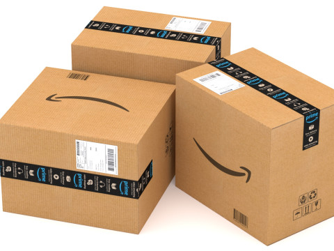 亚马逊纸板箱 3D 模型