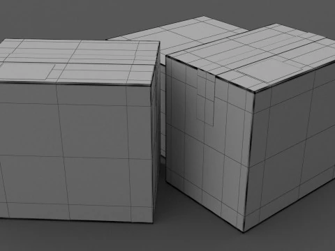 亚马逊纸板箱 3D 模型