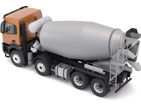 Iveco T-WAY 510 Concrete Mixer 3D Model