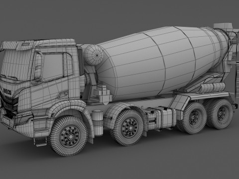 Iveco T-WAY 510 Betonmixer 3D Model
