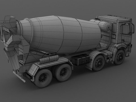Iveco T-WAY 510 Betonmixer 3D Model