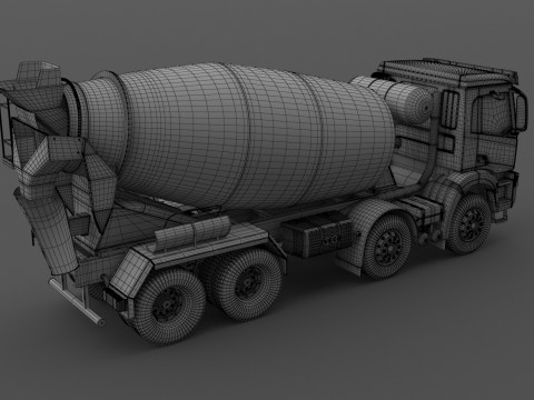 Iveco T-WAY 510 Betonmixer 3D Model