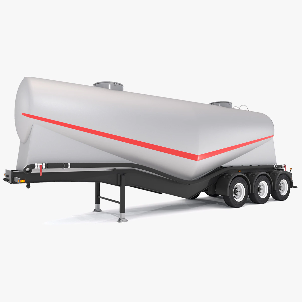 Cement Trailer 3D Model .c4d .max .obj .3ds .fbx .stl .blend 