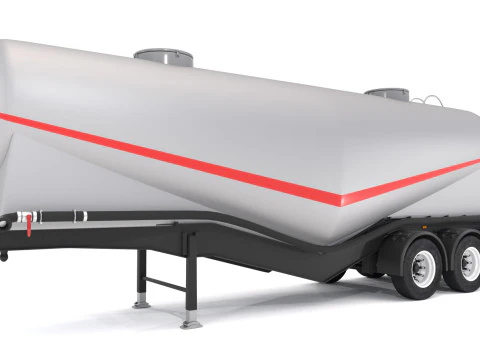 Cement Trailer 3D Model