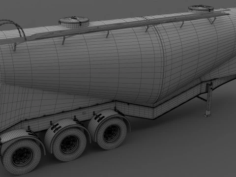 Cement Trailer 3D Model