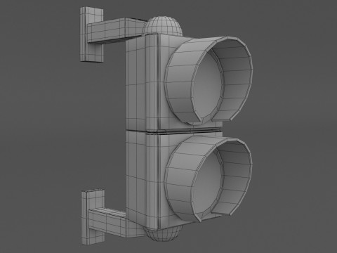 Sygnalizacja świetlna 04 Model 3D