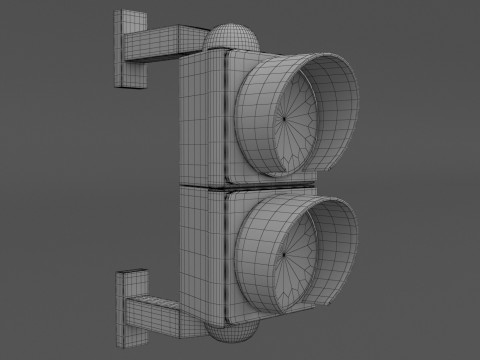 Sygnalizacja świetlna 04 Model 3D