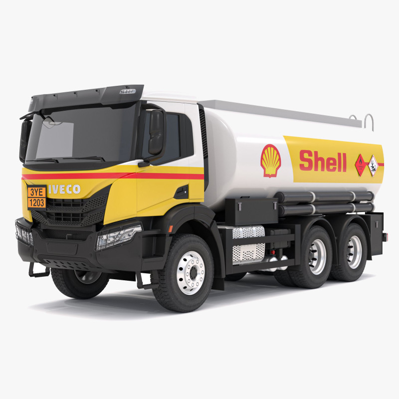 Iveco T-WAY 2021 쉘 연료 유조선 3D 모델 .c4d .max .obj .3ds .fbx .stl .blend