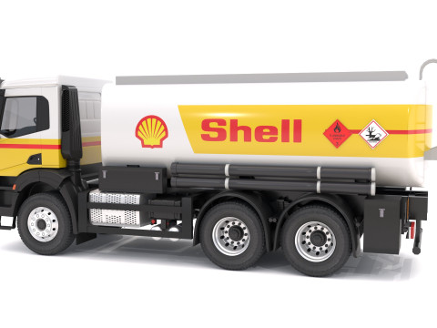 Iveco T-WAY 2021 쉘 연료 유조선 3D 모델