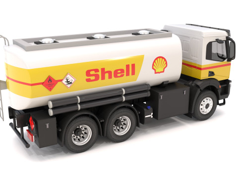 Iveco T-WAY 2021 쉘 연료 유조선 3D 모델