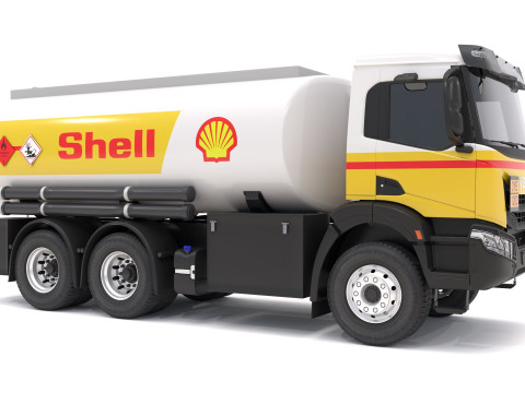 Iveco T-WAY 2021 쉘 연료 유조선 3D 모델