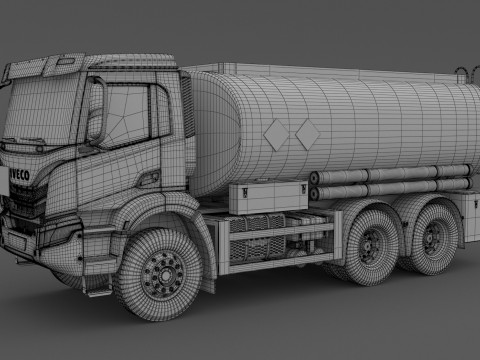 Iveco T-WAY 2021 쉘 연료 유조선 3D 모델