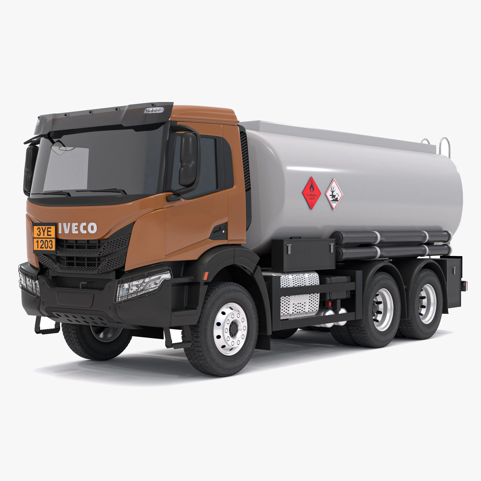 Iveco T-WAY 2021 Tanker 3D Model .c4d .max .obj .3ds .fbx .stl .blend