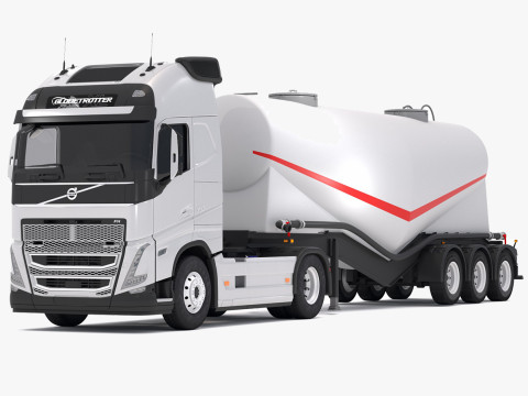 सीमेंट ट्रेलर के साथ वोल्वो FH16 2021 3D मॉडल