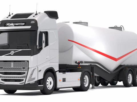 Volvo FH16 2021 &Ccedil;imento R&ouml;morku ile 3D Model