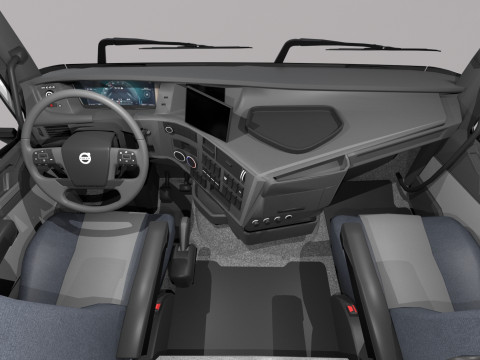 Volvo FH16 2021 com reboque de cimento Modelo 3D