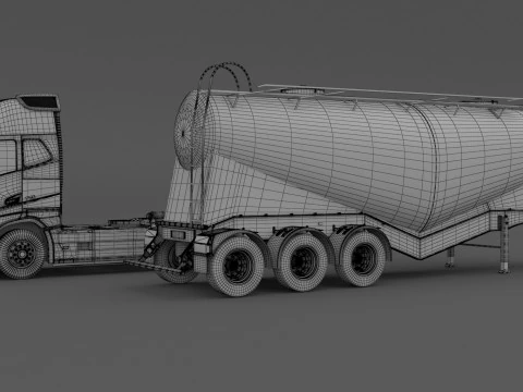 Volvo FH16 2021 &Ccedil;imento R&ouml;morku ile 3D Model