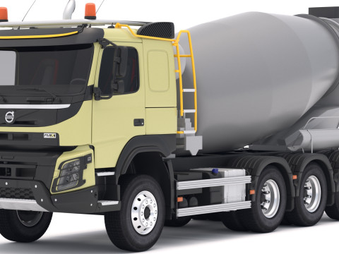 Camión mezclador Volvo FMX Tridem 8x4 Modelo 3D