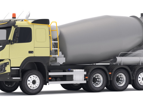 Volvo FMX Tridem Mixer Truck 8x4 3D Model