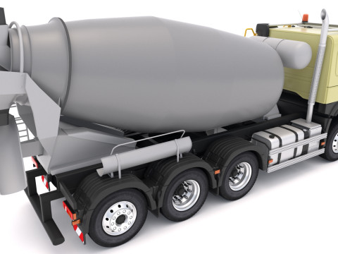 Volvo FMX Tridem Mixer Truck 8x4 3D Model