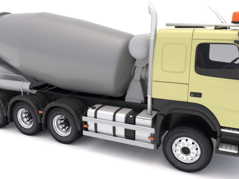 Volvo FMX Tridem Mixer Truck 8x4 3D Model