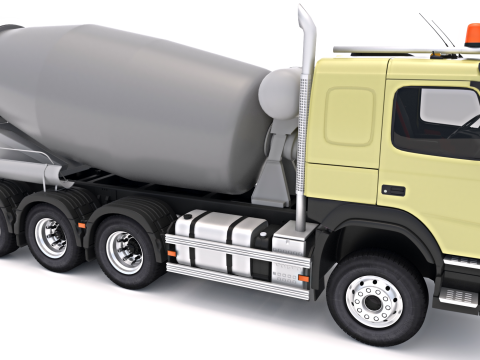 Volvo FMX Tridem Mixer Truck 8x4 3D Model