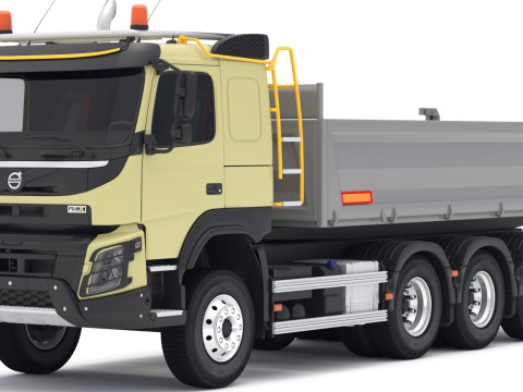 Вантажівка-самоскид Volvo FMX Tridem 8x4 3D Модель