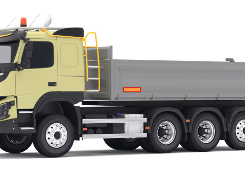 Camion benne Volvo FMX Tridem 8x4 Modèle 3D
