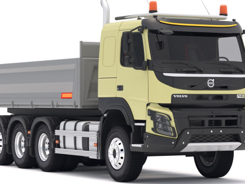 Camion benne Volvo FMX Tridem 8x4 Modèle 3D